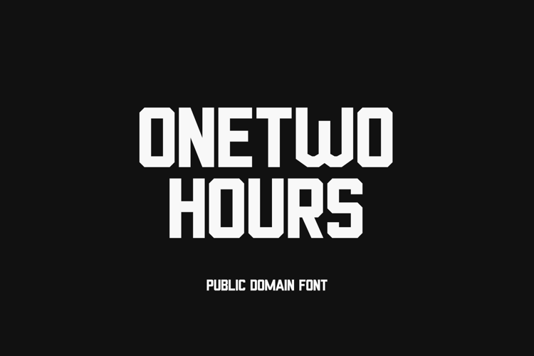 One Two Hours Font