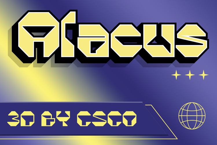 Preview of Alacus 3D Font