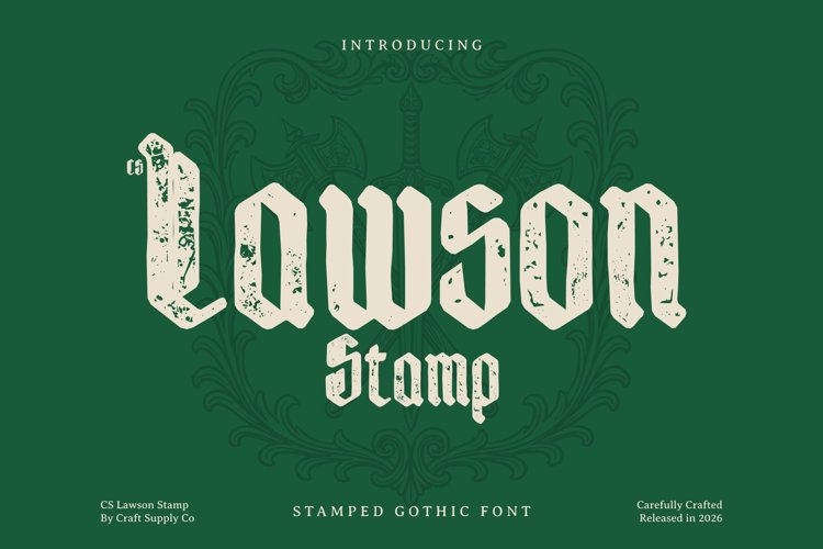 Preview of CS Lawson Stamp Font
