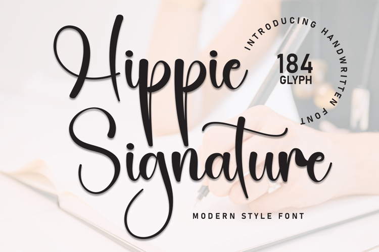 Preview of Hippie Signature Font