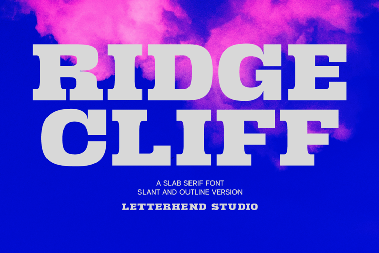 Ridge Cliff Outline Font