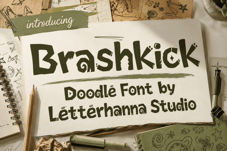 Preview of Brashkick Font