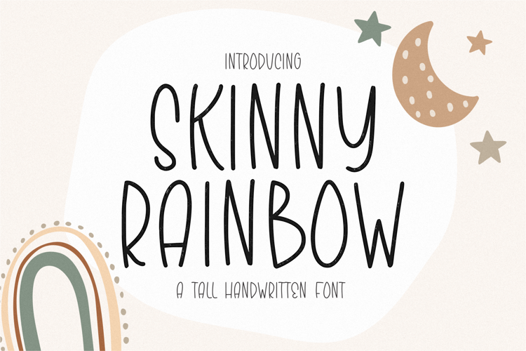 Skinny Rainbow Font