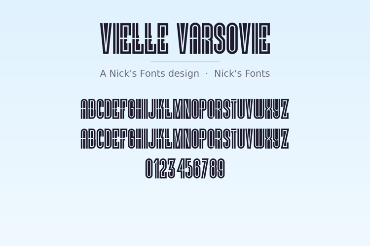 Preview of Vielle Varsovie Font