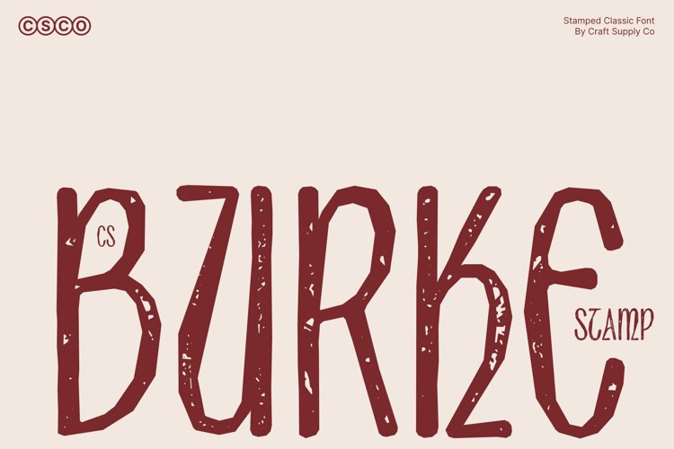 Preview of CS Burke Stamp Font