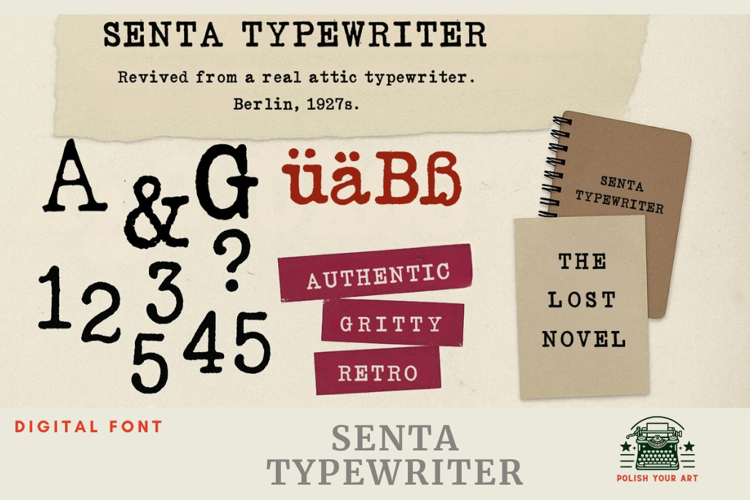 SENTA Schreibmaschine Font