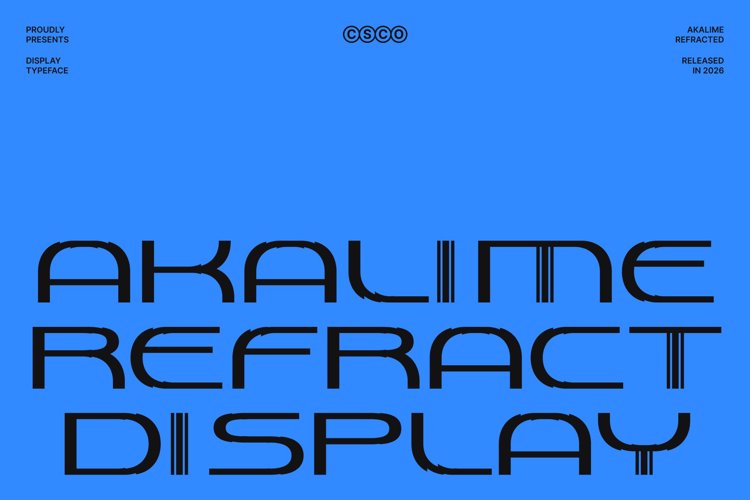 Preview of Akalime Refracted Font