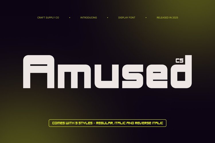 Preview of CS Amused Font