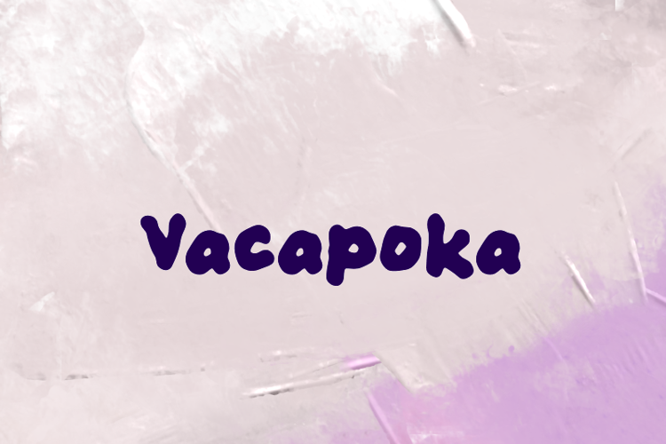 Preview of v Vacapoka Font