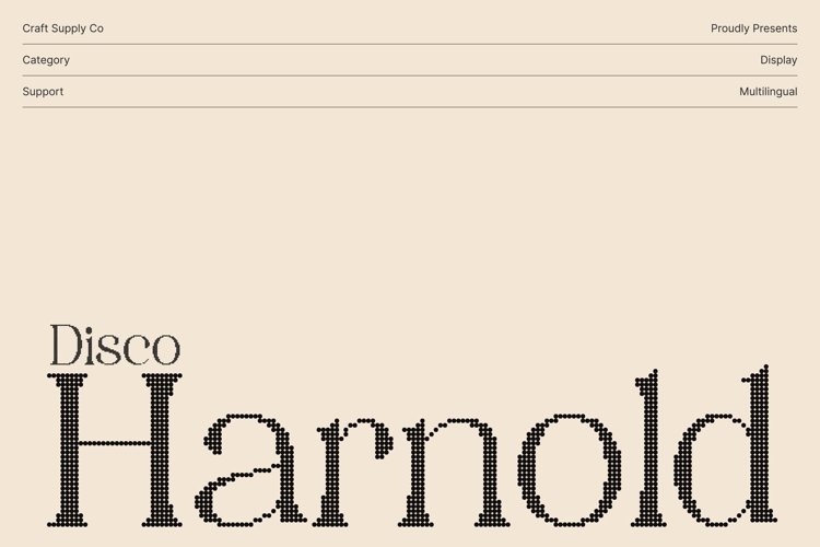Preview of Harnold Disco Font