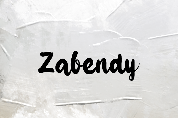 Preview of z  Zabendy Font