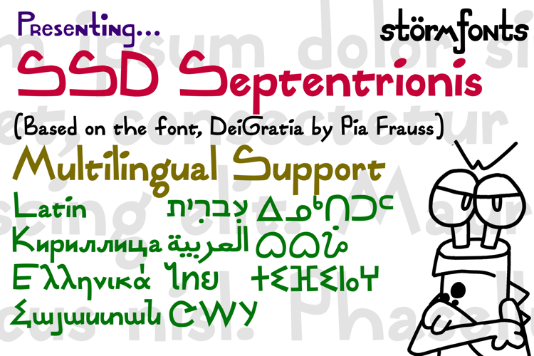 Preview of SSD Septentrionis Font