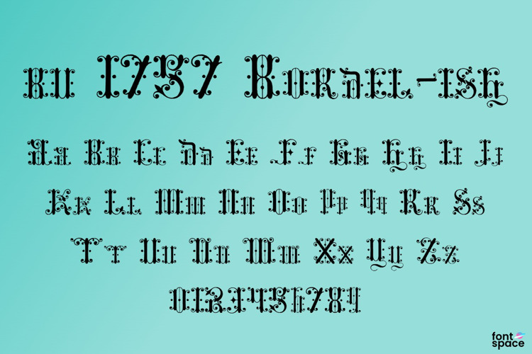 Preview of bu 1757 Bordel-ish Font