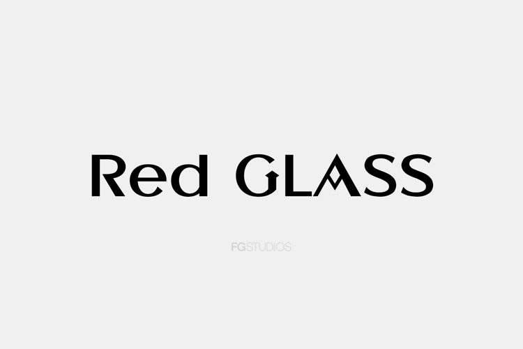 Red Glass Font