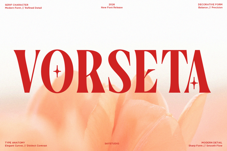 Preview of Vorseta Font