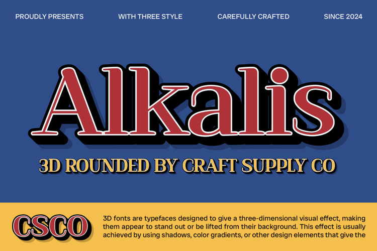 Alkalis Rounded 3D Font