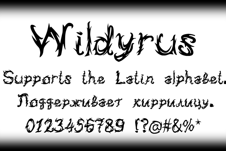Preview of Wildyrus Font