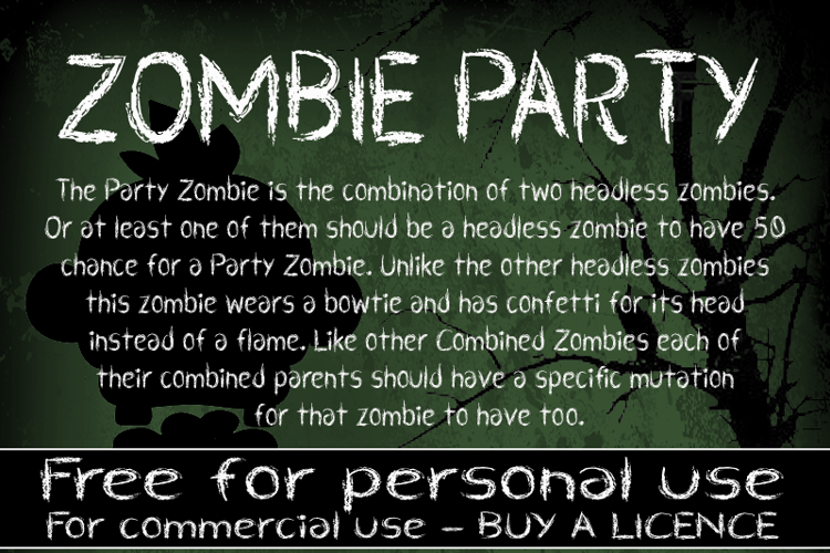 CF Zombie Party Font