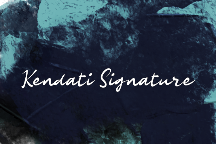 K Kendati Signature Font