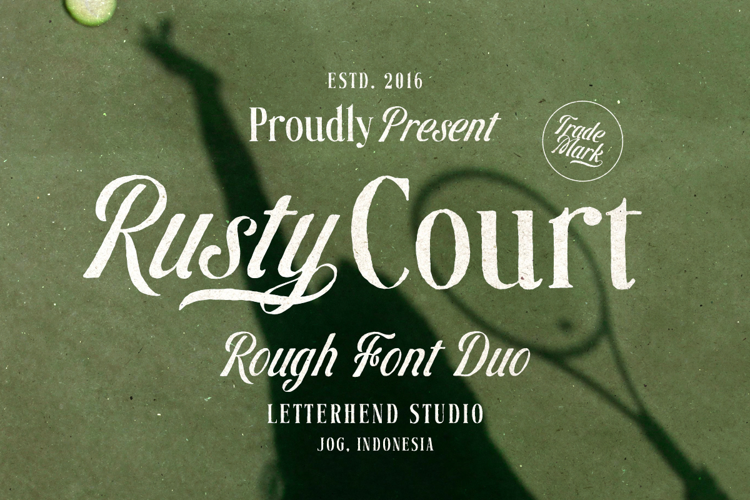 Preview of Rusty Court Font