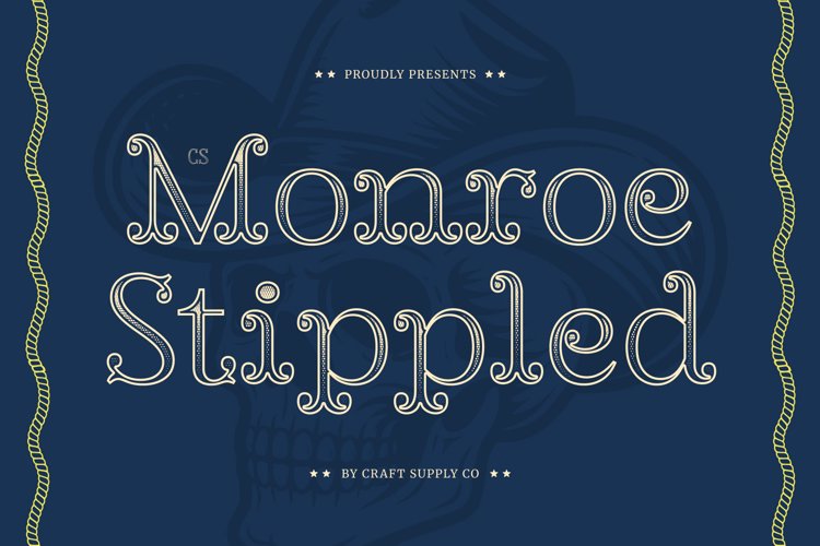 Preview of CS Monroe Stippled Font