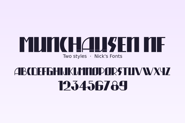Preview of Munchausen NF Font