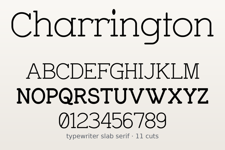 Preview of Charrington Font