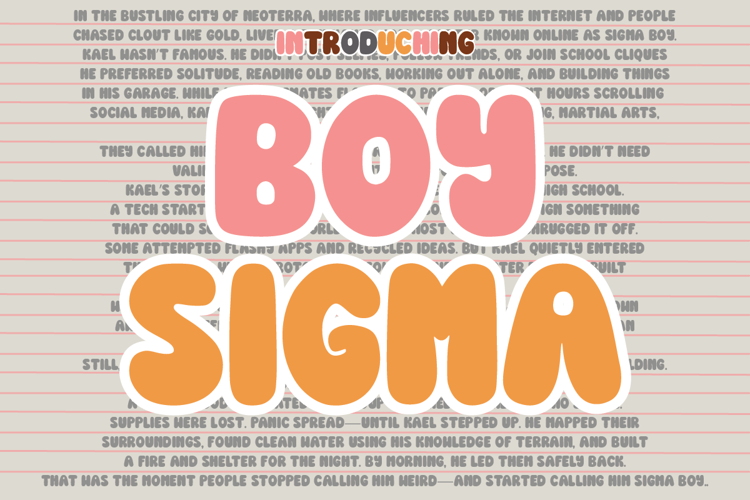 Sigma Boy Font