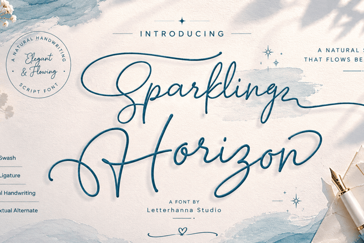 Preview of Sparkling Horizon Font