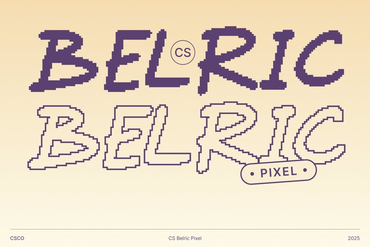 Preview of CS Belric Pixel Font