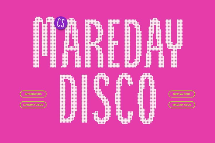 Preview of Mareday Disco Font