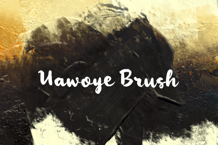Preview of u Uawoye Brush Font