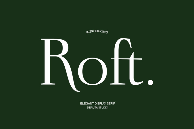 Preview of Roft - Quiet Luxury Minimalist Serif Font
