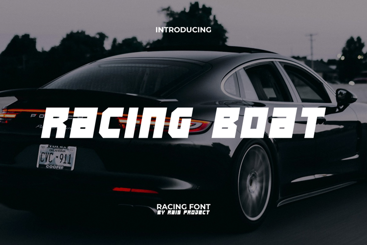 Preview of Racing Boat Font