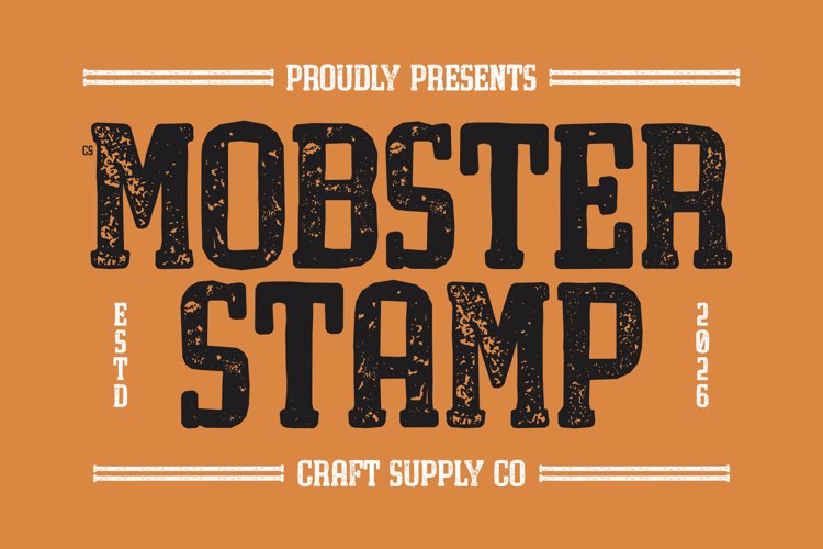 Preview of CS Mobster Stamp Font