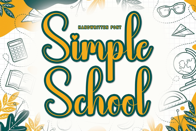 Simple School Font Scratchonescreative Fontspace