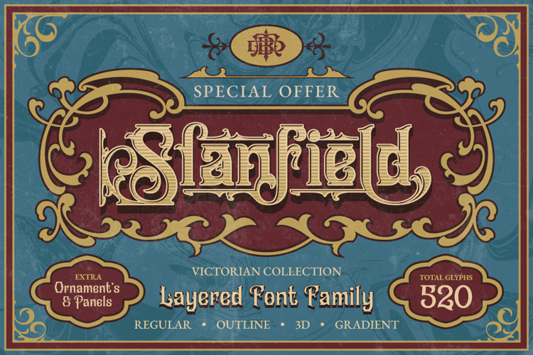 Preview of Slanfield Font