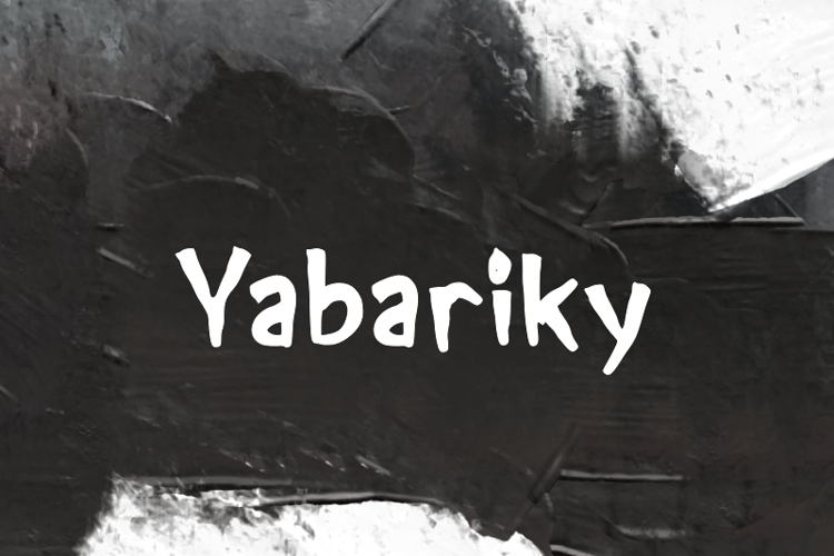 Preview of y  Yabariky Font