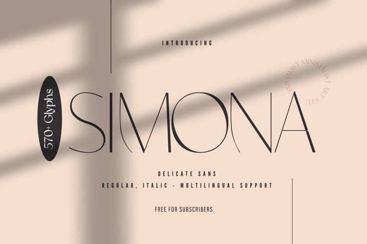 Preview of SIMONA Font