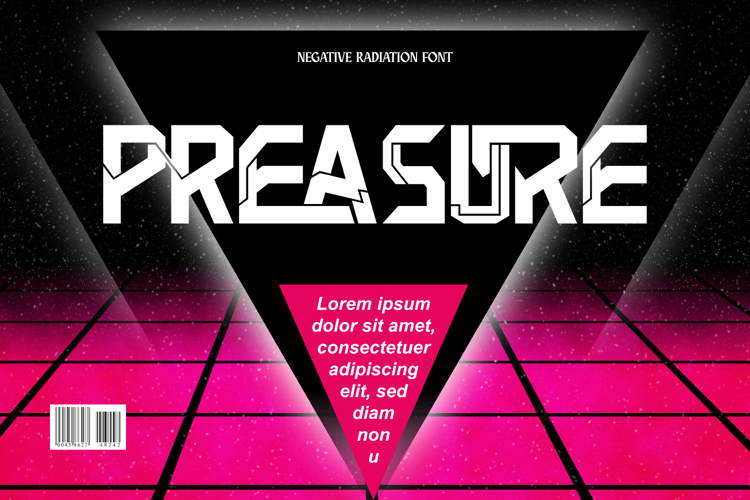 Preview of Negative Radiation Font