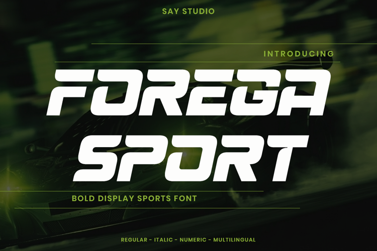 Preview of Forega Sport DEMO Font