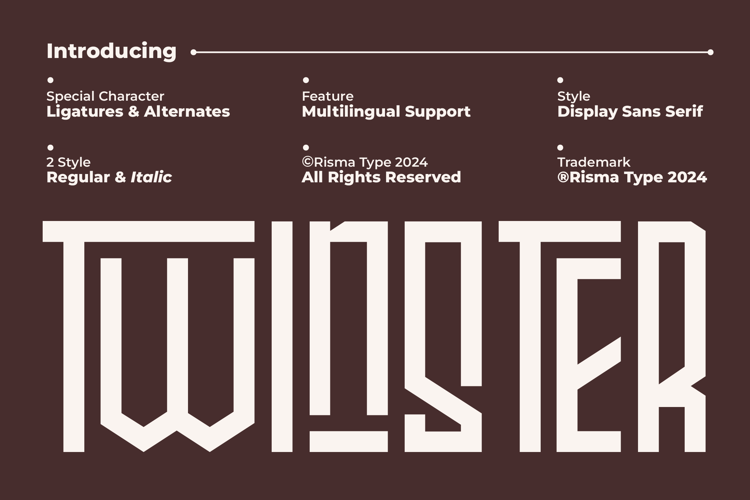 Preview of Twinster Font