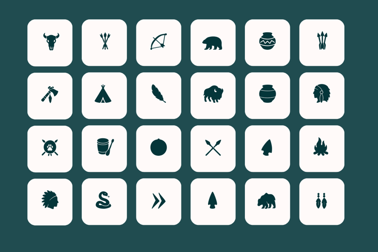 Preview of Indigenous Dingbats Font