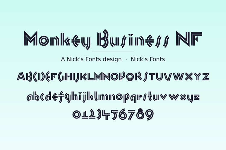 Preview of Monkey Business NF Font