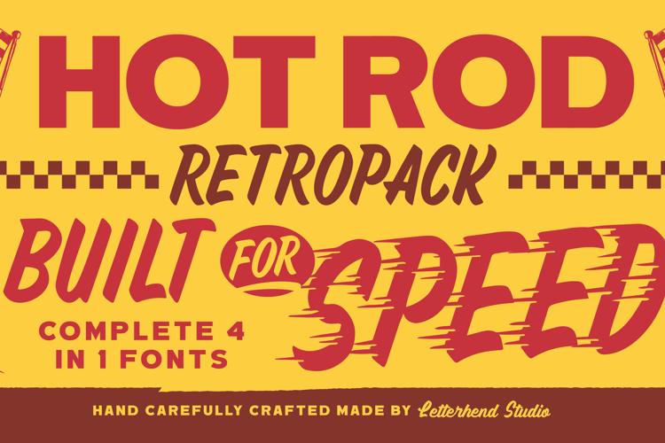 Preview of Hotrod Retropack Font
