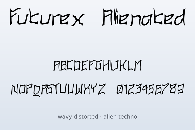 Preview of Futurex Alienated Font