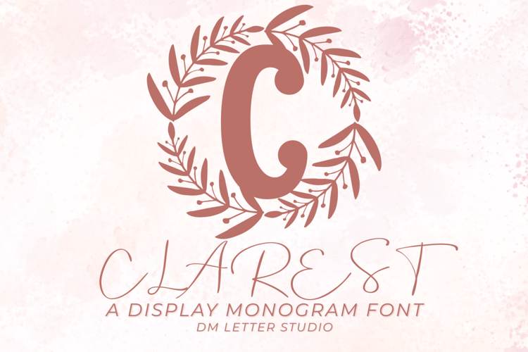 Preview of Clarest Monogram Font