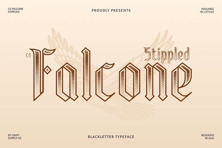 Preview of CS Falcone Stippled Font