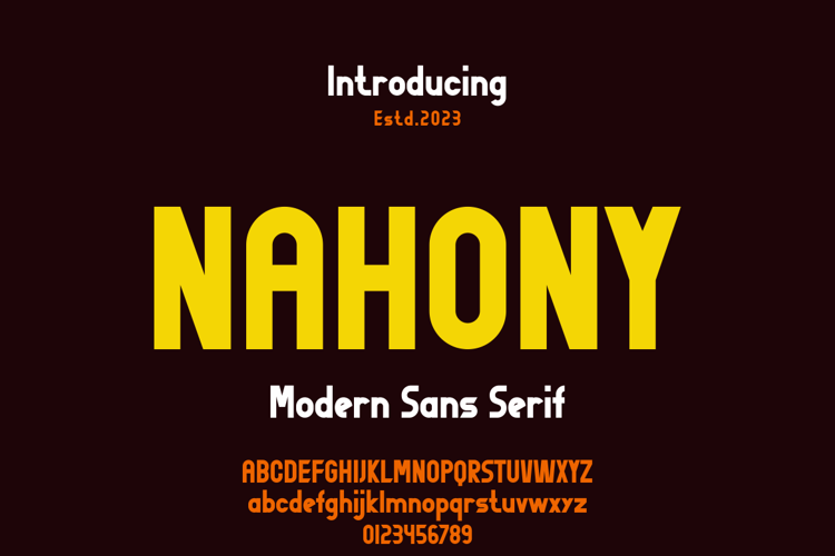 NAHONY Font