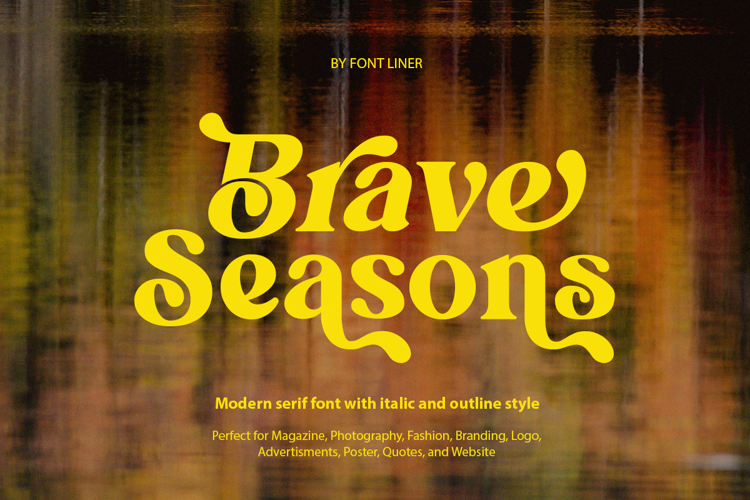 Preview of Brave Seasons DEMO Font